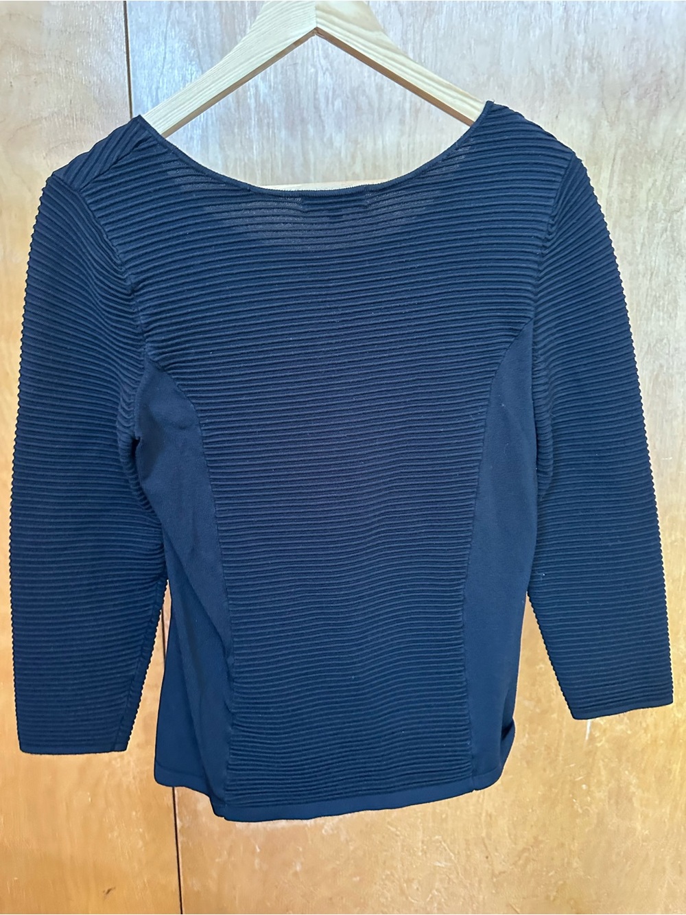 Black Ribbed Knit Top - Picture 2 of 3